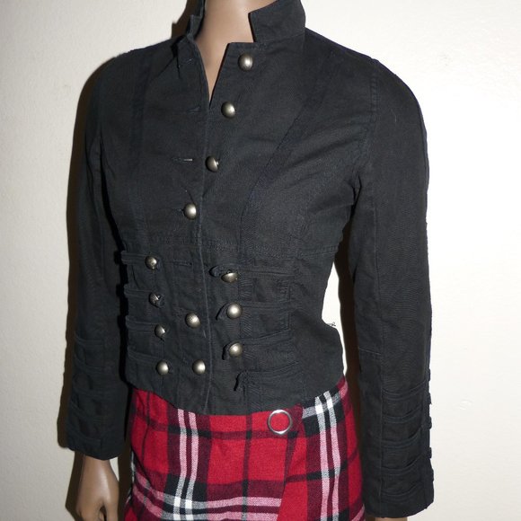 SOLD BY DEEP LOS ANGELES BLACK MILITARY JACKET SZ S - Picture 1 of 16